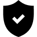 Vehicle security expertise icon - shield with lock symbol